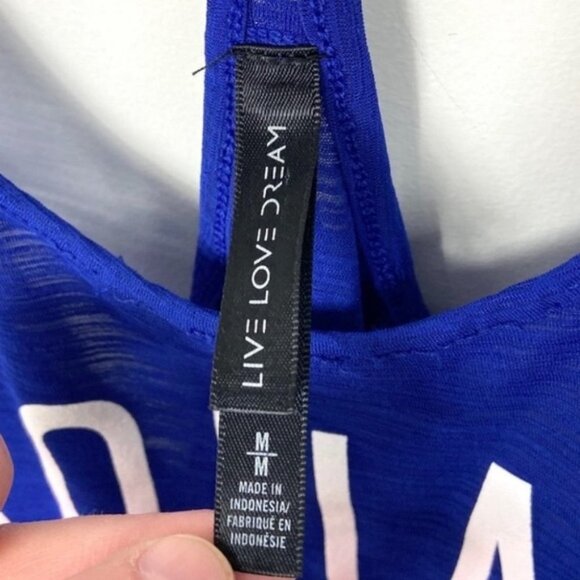 Squad Goals Athletic Tank Aeropostale Blue Purple Women's Size Medium Live Love - Picture 3 of 8